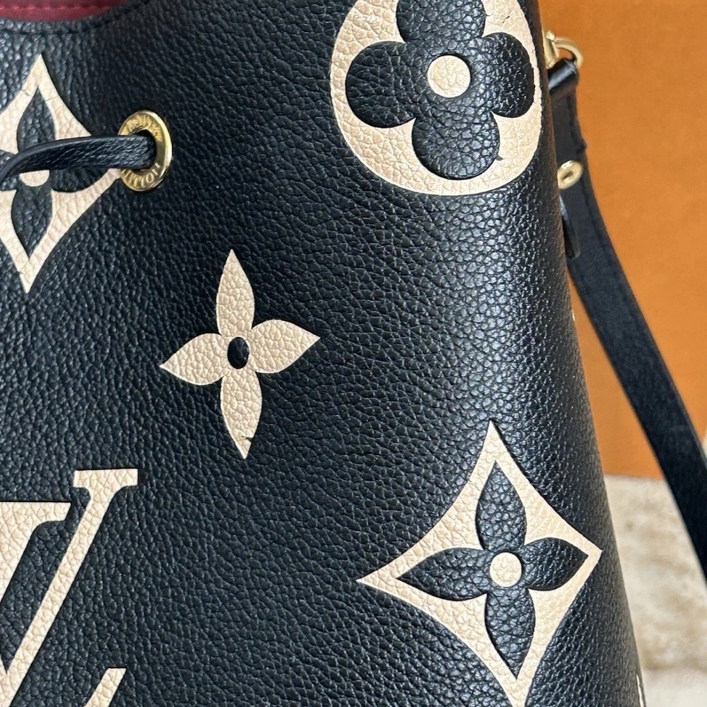 Louis Vuitton Black Bucket Shoulder Bag with Ivory Monogram - Picture 5 of 12